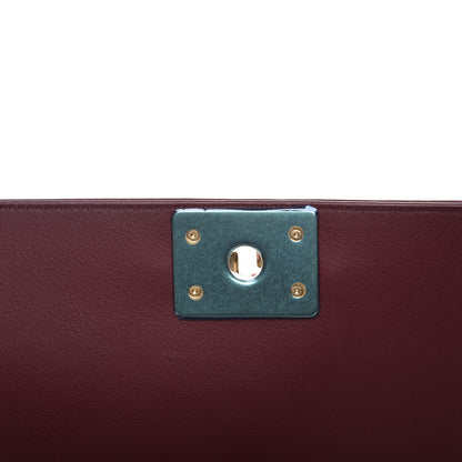 Chanel Lambskin Quilted New Medium Boy Flap Dark Red 8 of 9