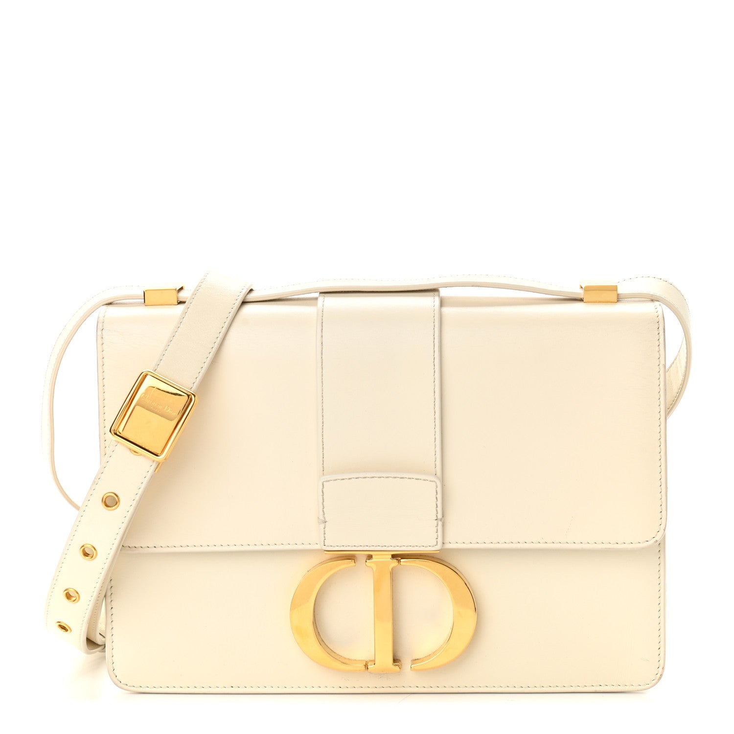 Christian Dior Box Calfskin 30 Montaigne Flap Bag Latte 1 of 21