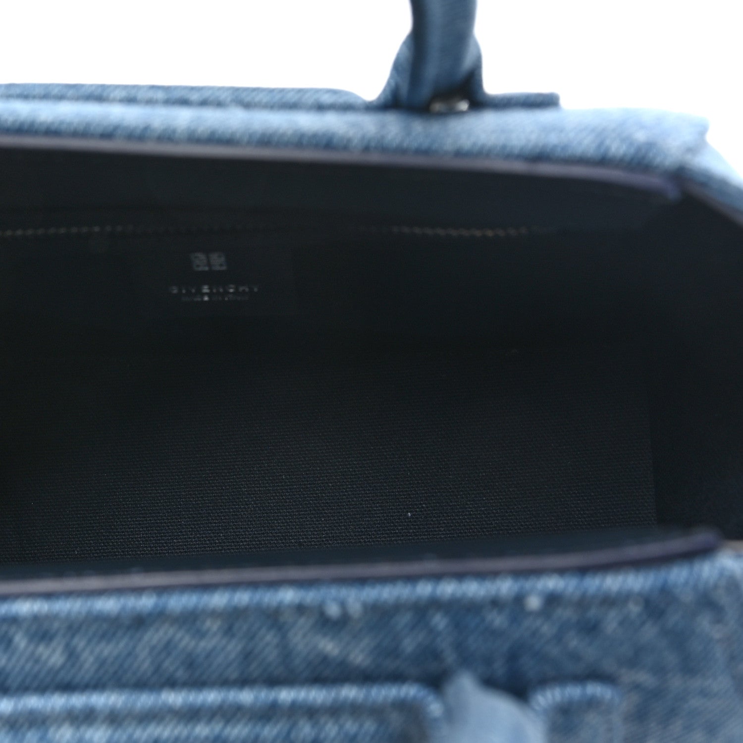 Givenchy Denim Mini Lock Antigona Shoulder Bag Blue 5 of 10