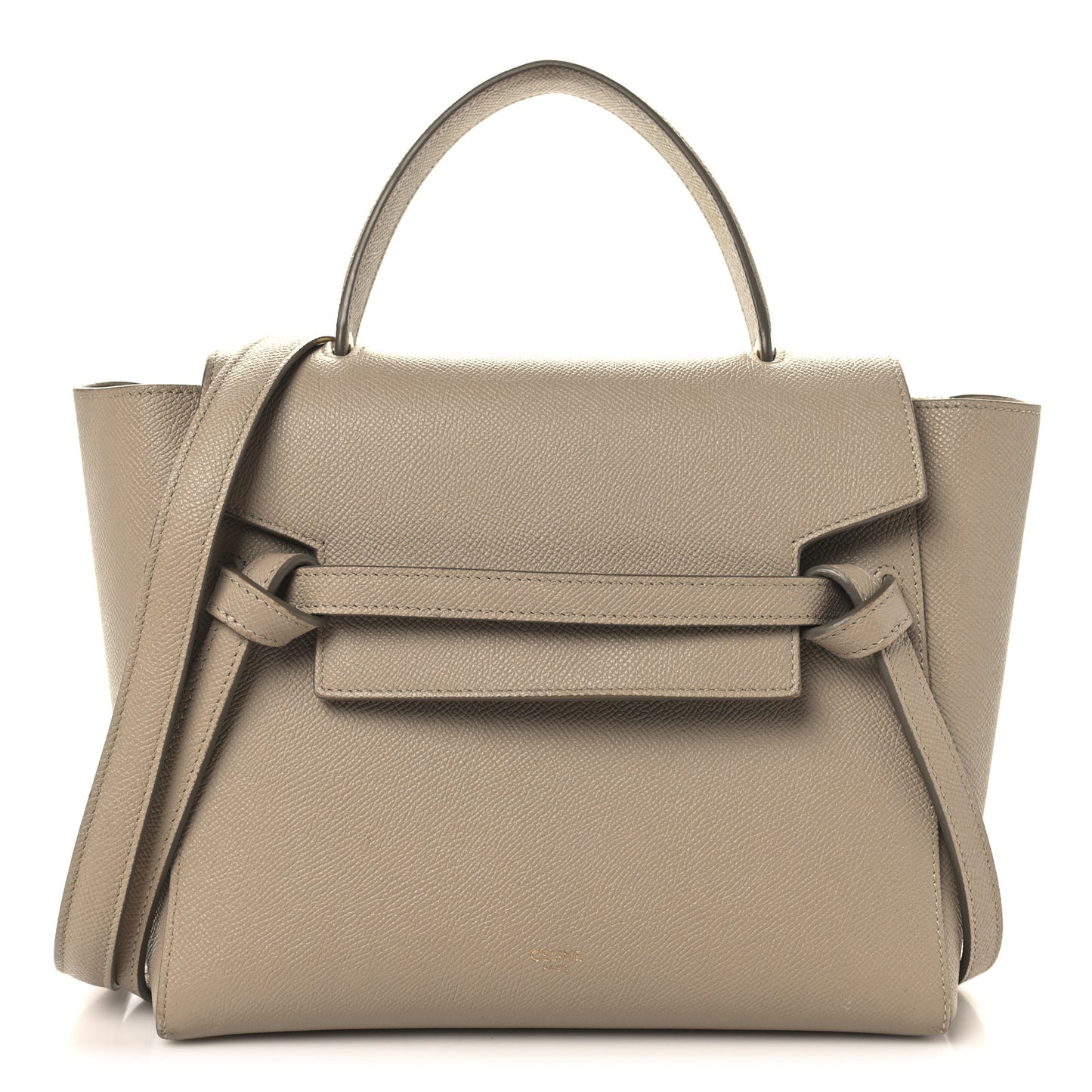 Grained Calfskin Micro Belt Bag Light Taupe