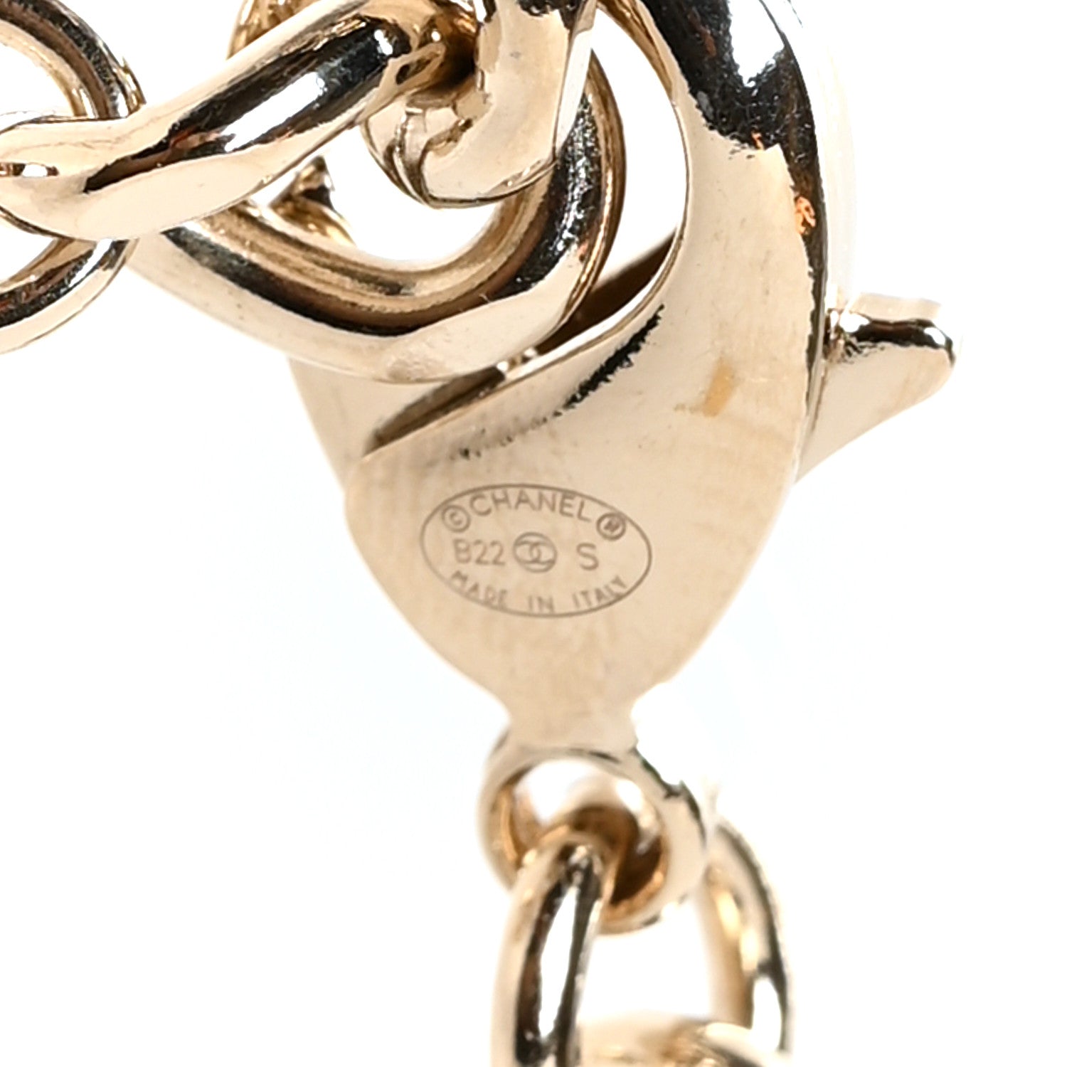 Chanel Pearl Crystal CC Chain Choker Necklace Gold 5 of 5