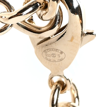 Chanel Pearl Crystal CC Chain Choker Necklace Gold 5 of 5