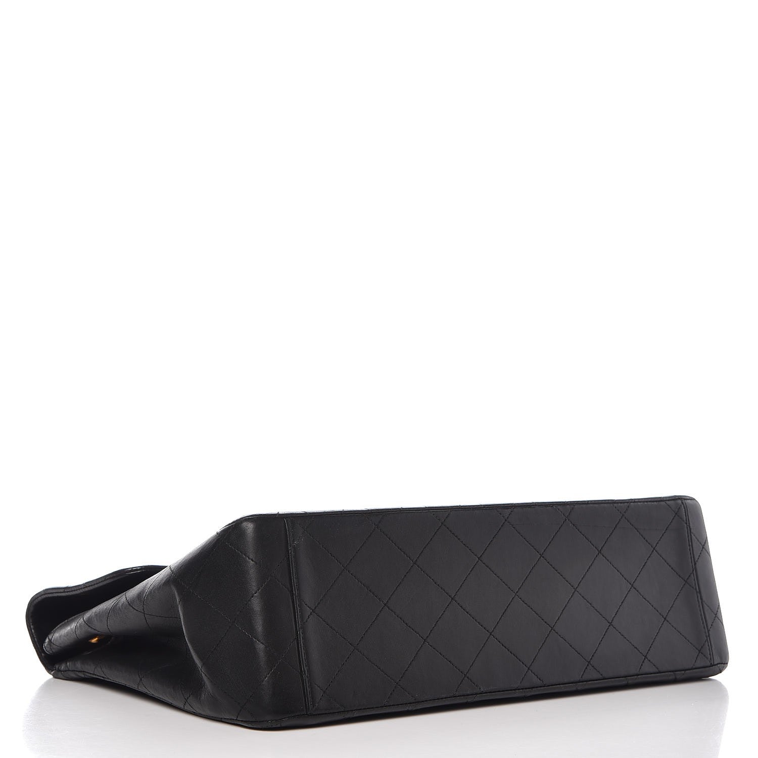 Chanel Lambskin Quilted XL Jumbo Single Flap Black 5 of 14