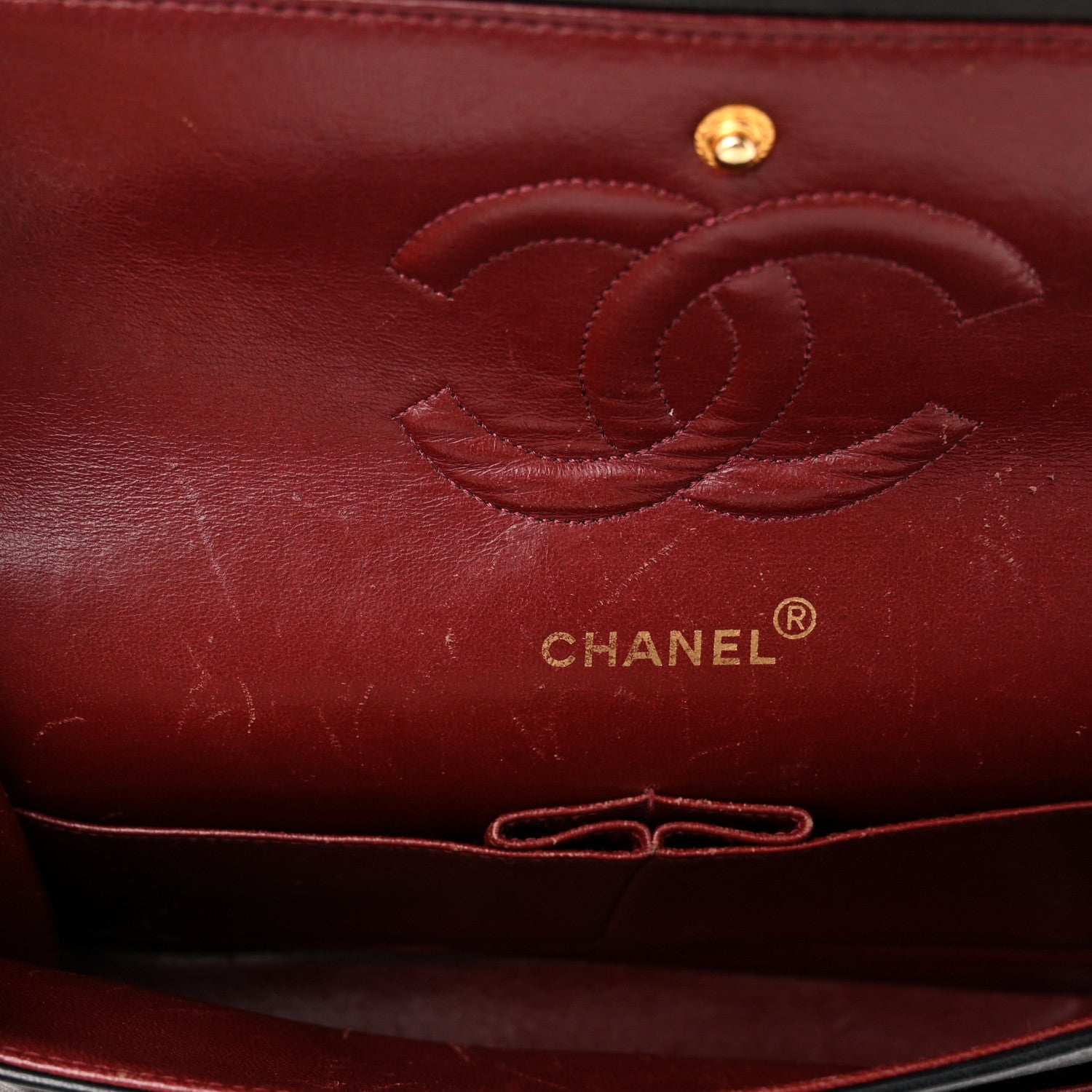 Chanel Lambskin Quilted Medium Double Flap Black 11 of 13