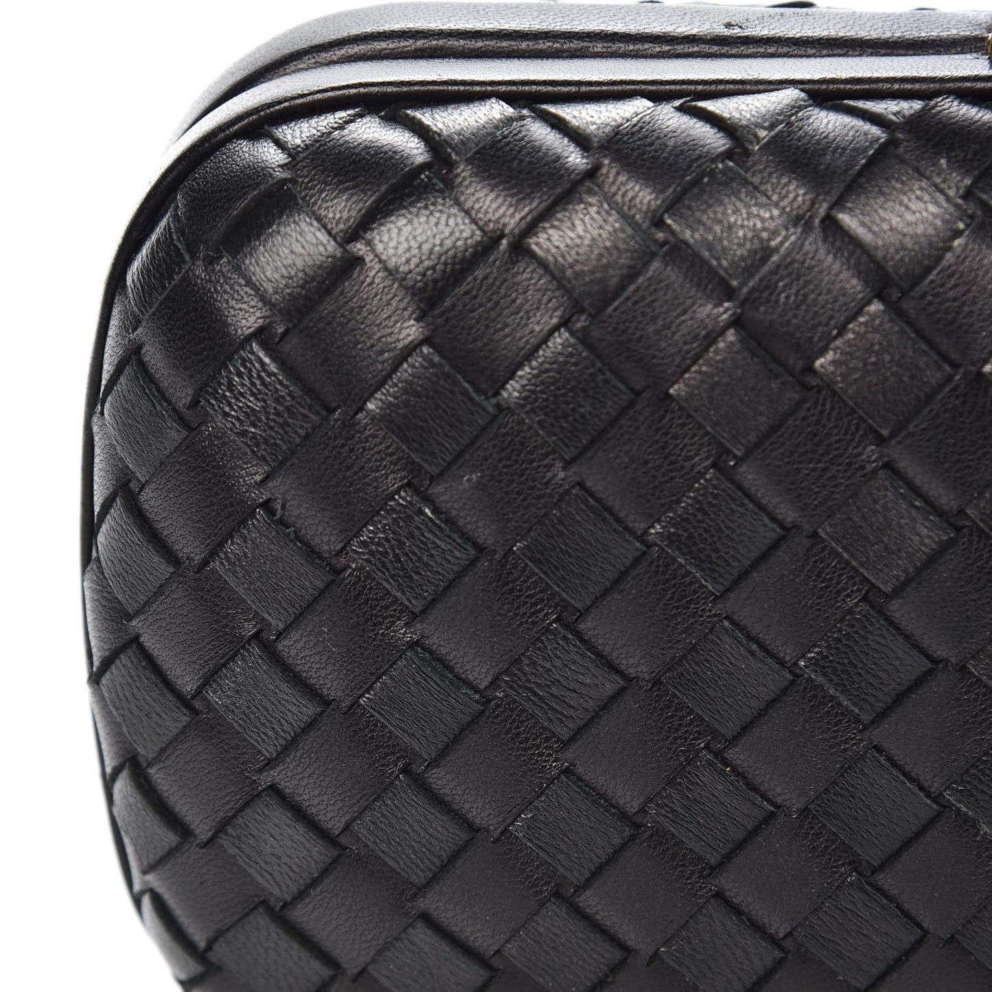 Nappa Intrecciato Knot Studded Clutch Black
