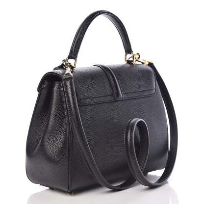 Celine Grained Calfskin Small 16 Top Handle Bag Black 3 of 12