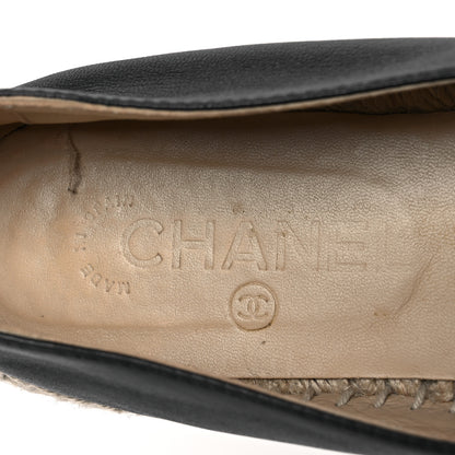 Chanel Lambskin CC Espadrilles 39 Black 9 of 14