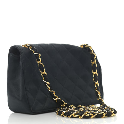 Chanel Satin Quilted Flap Black 2 of 11