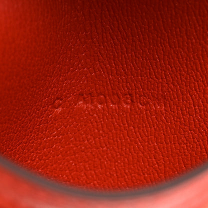 Hermes Shiny Alligator Bearn Compact Wallet Orange Poppy 7 of 7