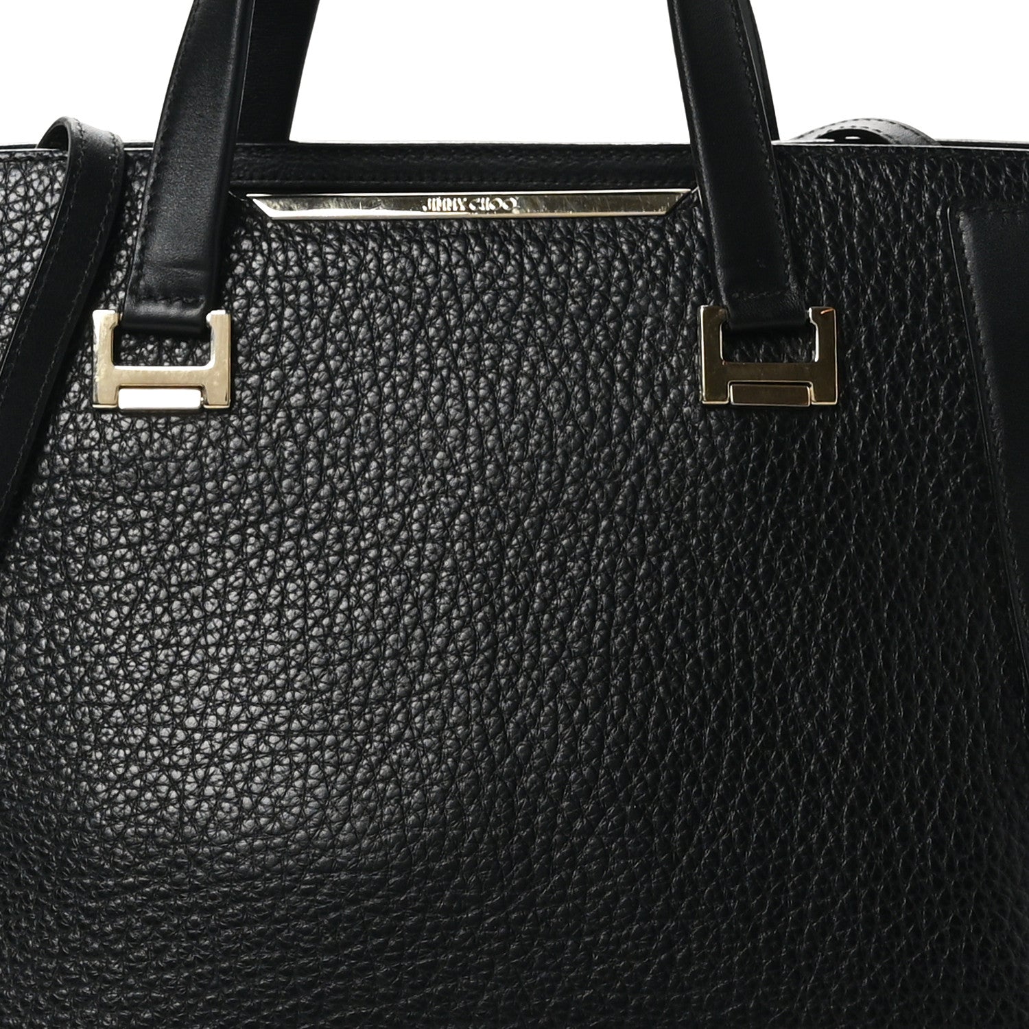 Jimmy Choo Grained Calfskin Large Alfie Tote Black 8 of 10