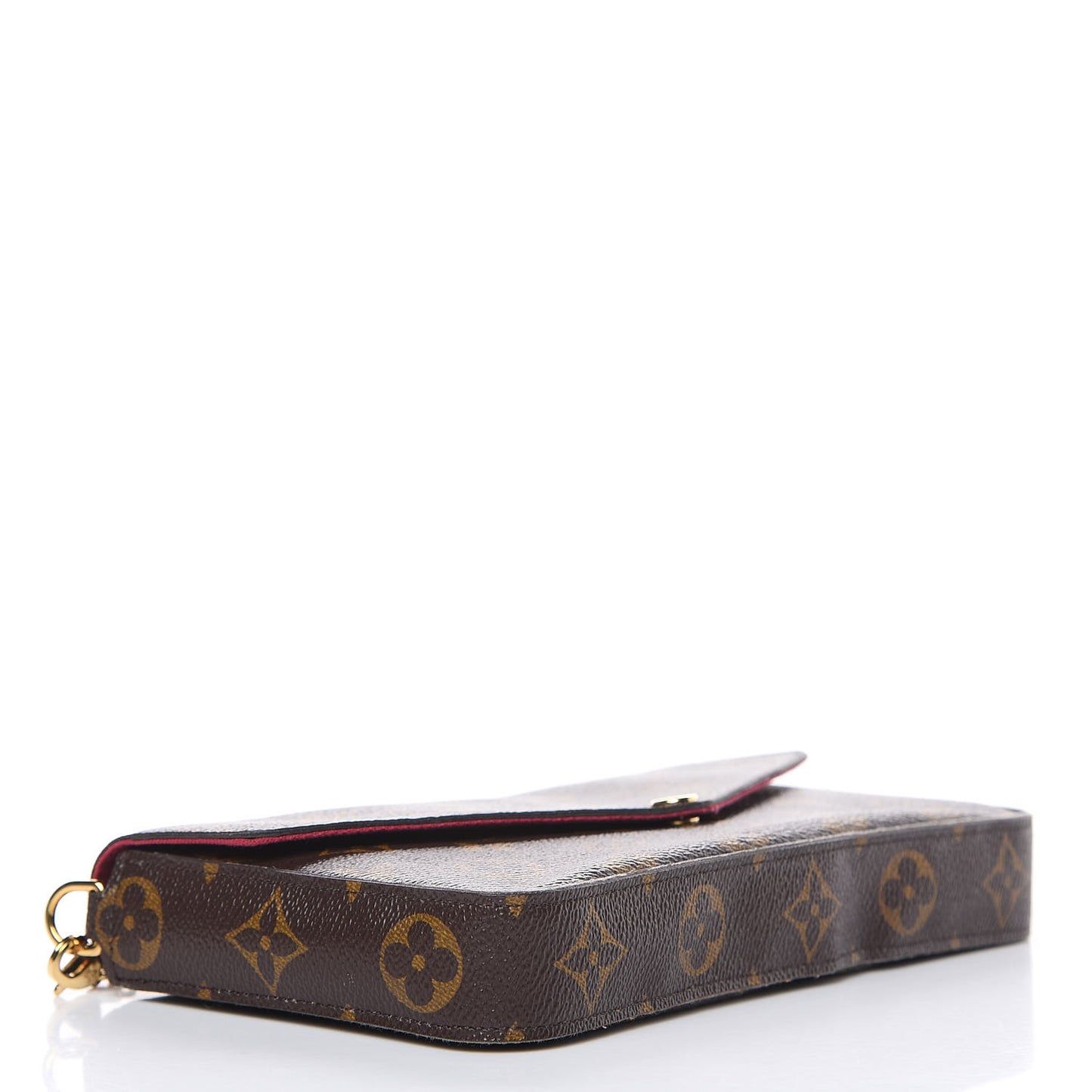 Monogram Pochette Felicie Chain Wallet Fuchsia
