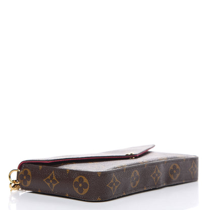 Louis Vuitton Monogram Pochette Felicie Chain Wallet Fuchsia 4 of 17