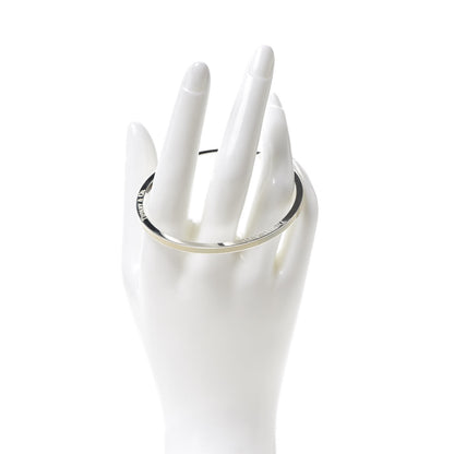 Tiffany Sterling Silver Enamel Bangle Bracelet Cream 2 of 7