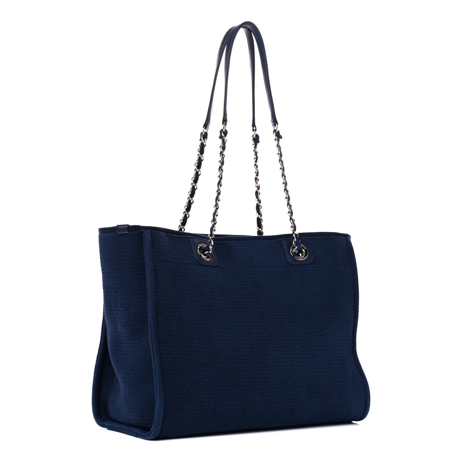Chanel Mixed Fibers Small Deauville Tote Navy 2 of 11