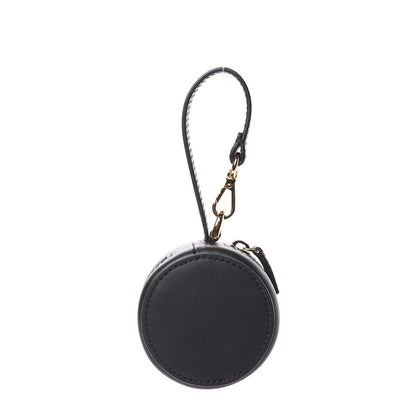 Fendi Vitello Century Nylon Bi-Color Stamp Patch Help Bag Charm Black Fragola 2 of 8