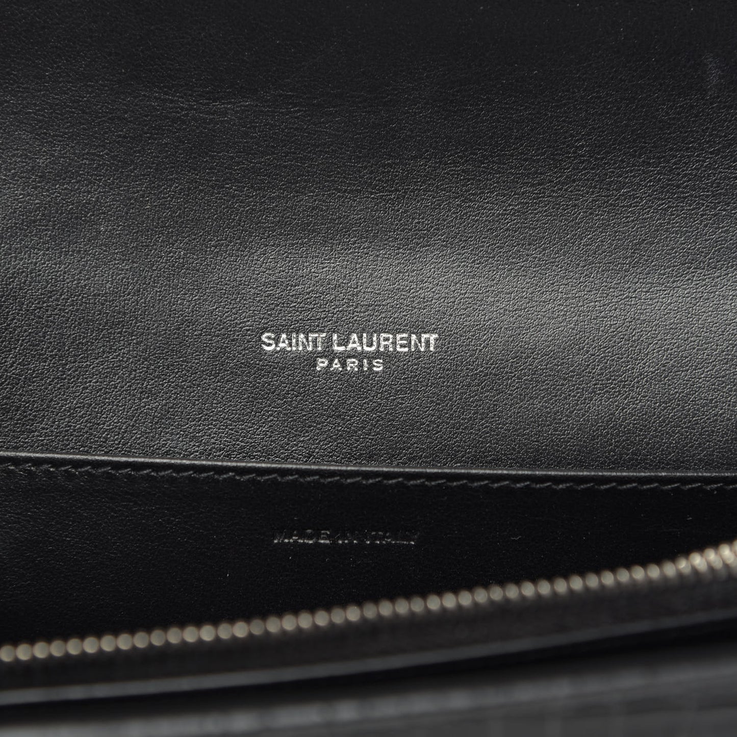 Calfskin Crocodile Embossed Monogram Uptown Crossbody Black