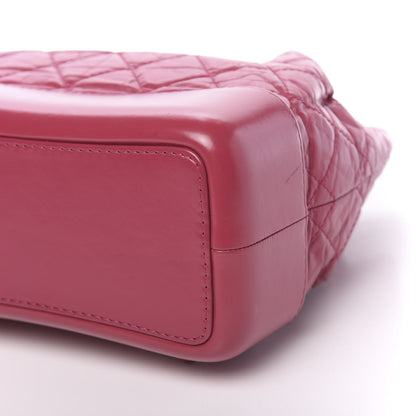 Chanel Aged Calfskin Quilted Small Gabrielle Backpack Dark Pink 8 of 10