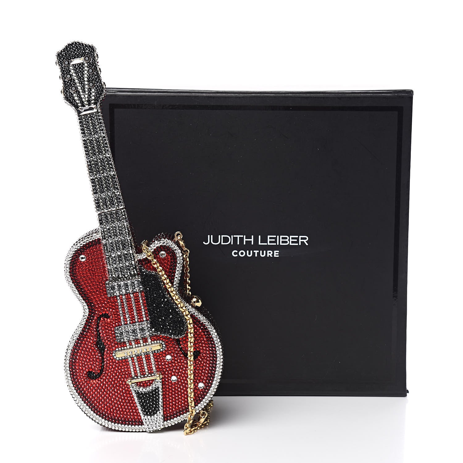 Judith Leiber Crystal Acoustic Electric Guitar Clutch Fire Multicolor 17 of 17