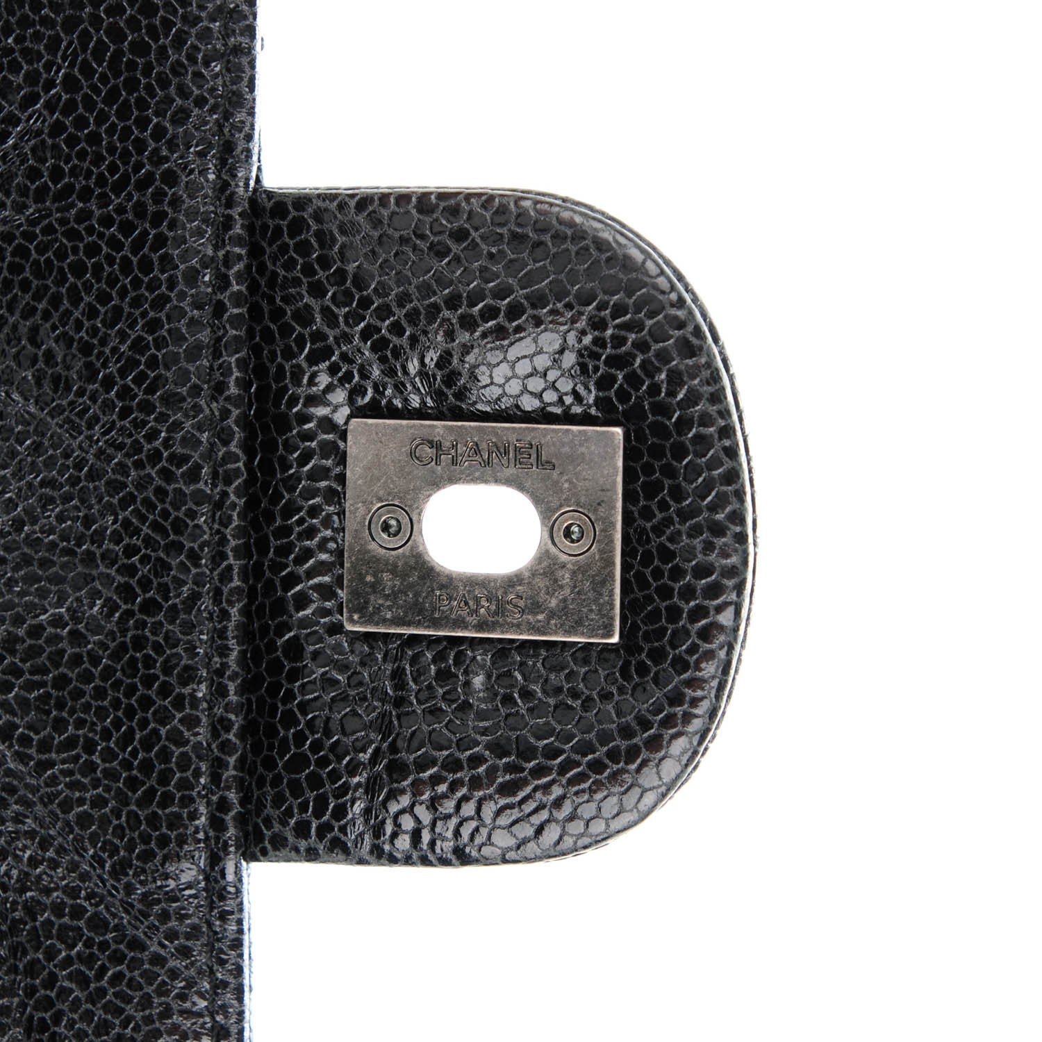 Chanel Crumpled Grained Calfskin Jumbo CC Crave Flap Black 8 of 8