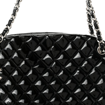 Chanel Patent Quilted Large Just Mademoiselle Bowling Bag Black 8 of 10
