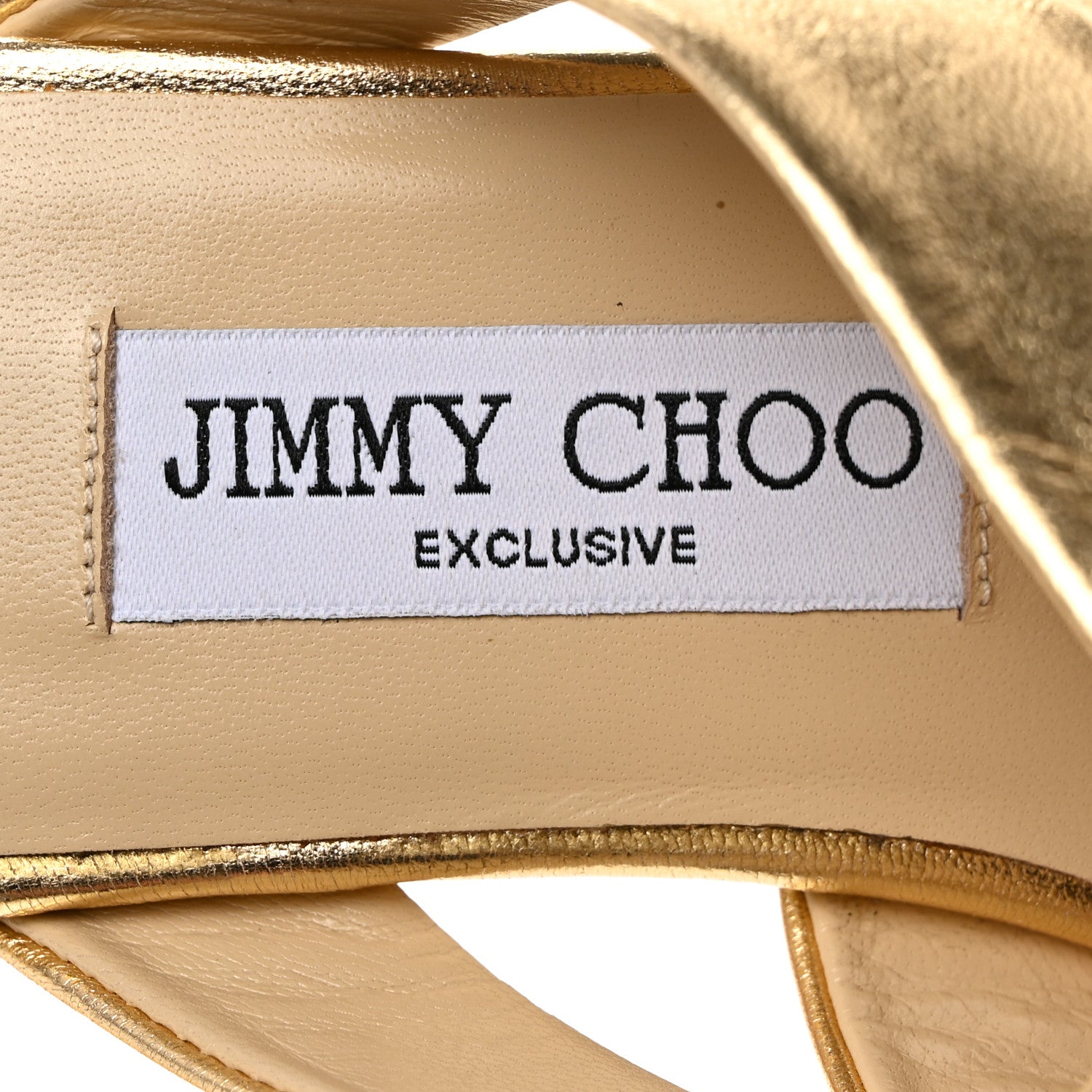 Jimmy Choo Metallic Wedge Sandals 36.5 Gold 6 of 8