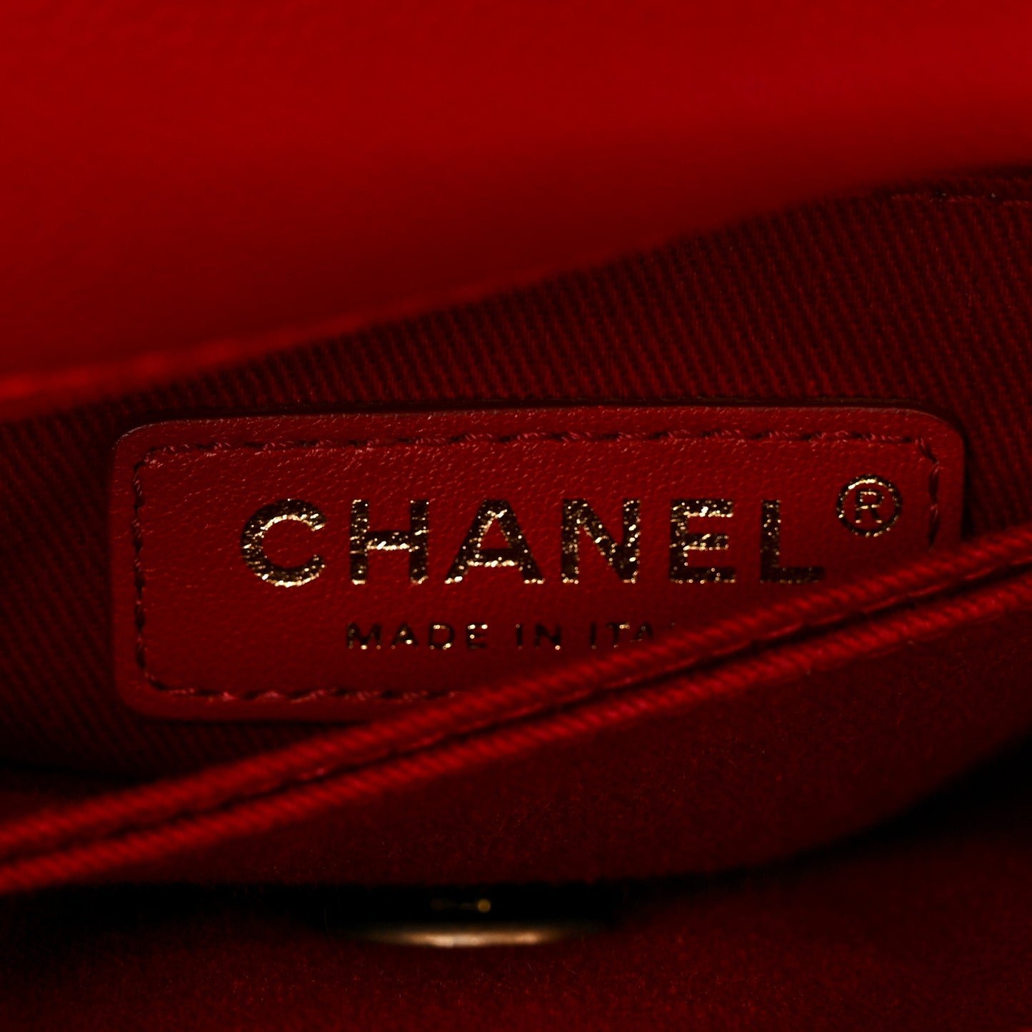 Caviar Quilted Mini Coco Handle Flap Red