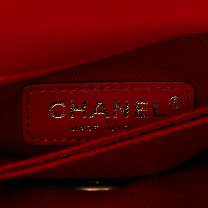 Chanel Caviar Quilted Mini Coco Handle Flap Red 6 of 10