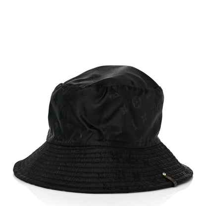 Louis Vuitton Nylon Monogram Reversible Bob Bucket Hat S Brown Black 9 of 14