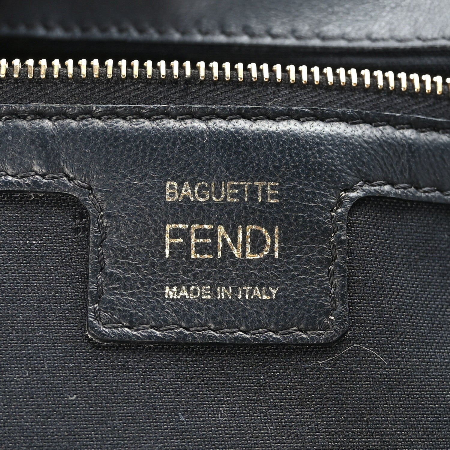 Fendi Nappa FF 1974 Embossed Baguette Black 6 of 8