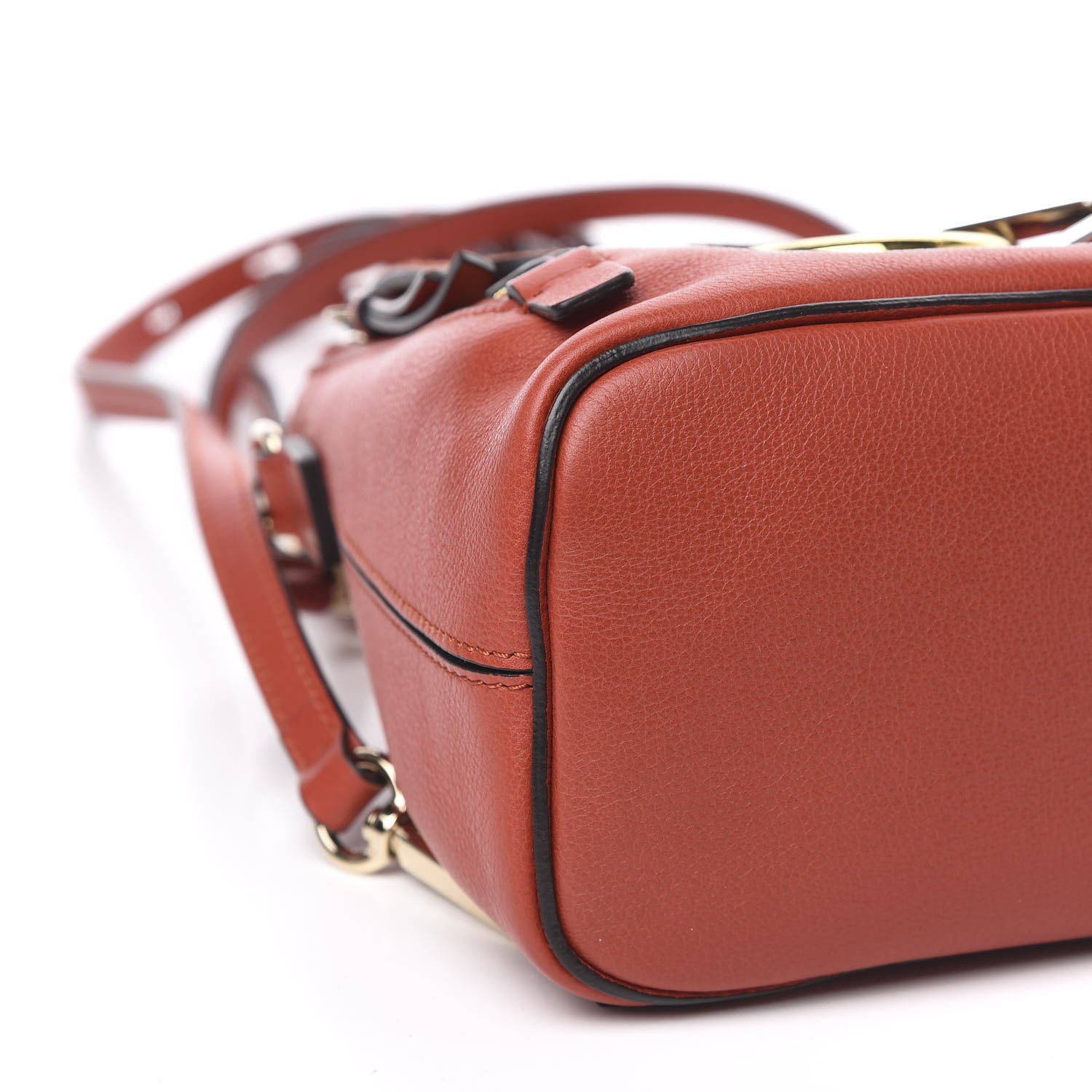 Chloe Suede Calfskin Mini Faye Backpack Earthy Red 7 of 9
