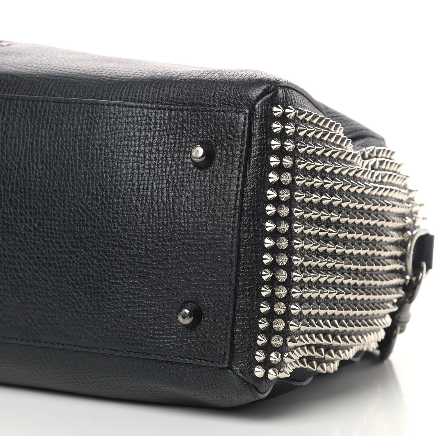 Christian Louboutin Calfskin Panettone Spiked Large Ranch Black 7 of 12