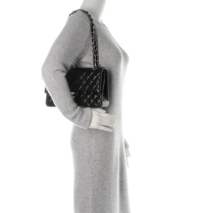 Chanel Lambskin Quilted Medium Double Flap Black 2 of 7
