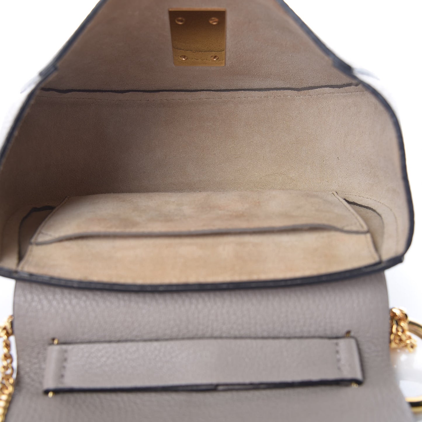 Grained Lambskin Mini Drew Shoulder Bag Motty Grey
