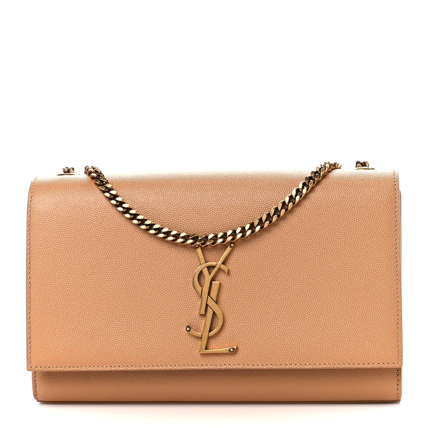 Saint Laurent Grain De Poudre Medium Monogram Kate Satchel Dark Hummus 1 of 11