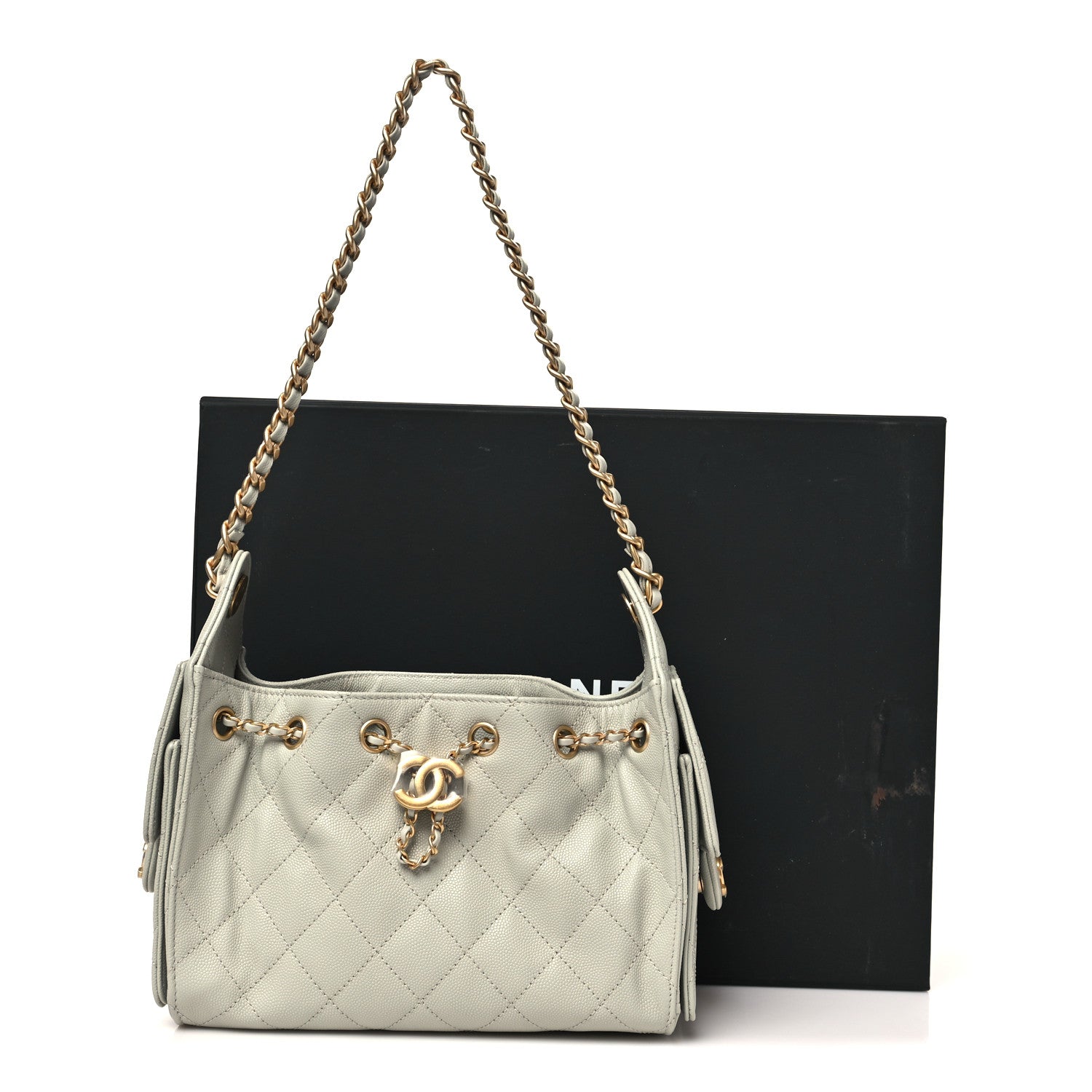 Chanel Caviar Quilted Mini Chanel 25 Handbag Light Green 11 of 11