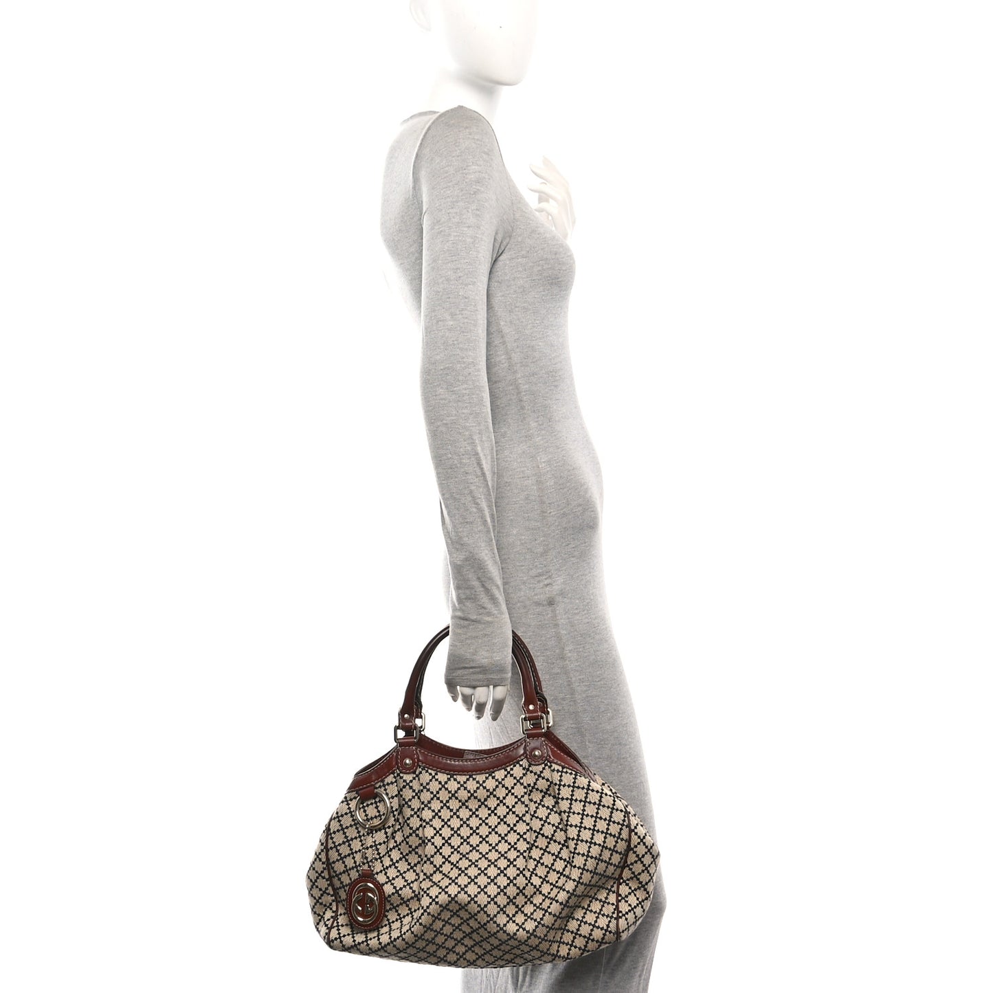 Diamante Medium Sukey Tote Brown