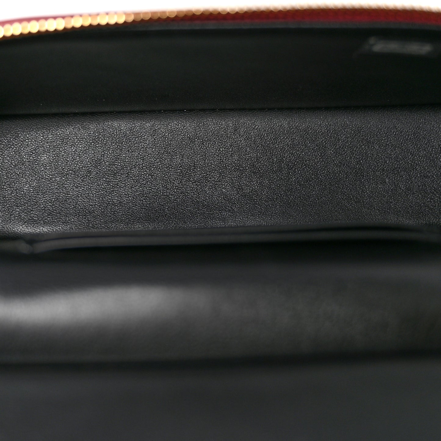 Lambskin Quilted Top Handle Slim Vanity With Chain Burgundy