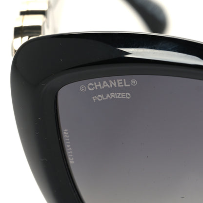 Chanel Acetate Enamel Heart Butterfly Sunglasses 5417 Black 8 of 10