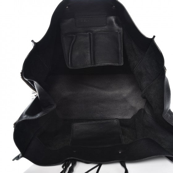 Supple Calfskin Papier A4 Tote Black