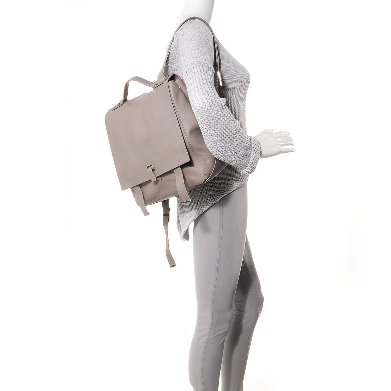 Proenza Schouler Leather Large PS Backpack Mushroom 2 of 24
