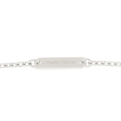 Van Cleef & Arpels 18K White Gold Diamond Small Perlee Clovers Pendant Necklace 5 of 5