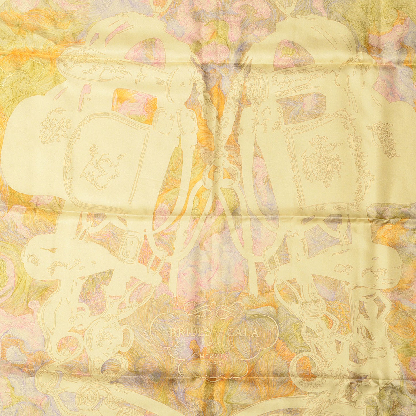 Silk Brides De Gala En Finesse Scarf 90 Soleil Jaune Pale Tilleul