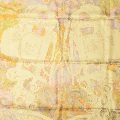 Hermes Silk Brides De Gala En Finesse Scarf 90 Soleil Jaune Pale Tilleul 1 of 6