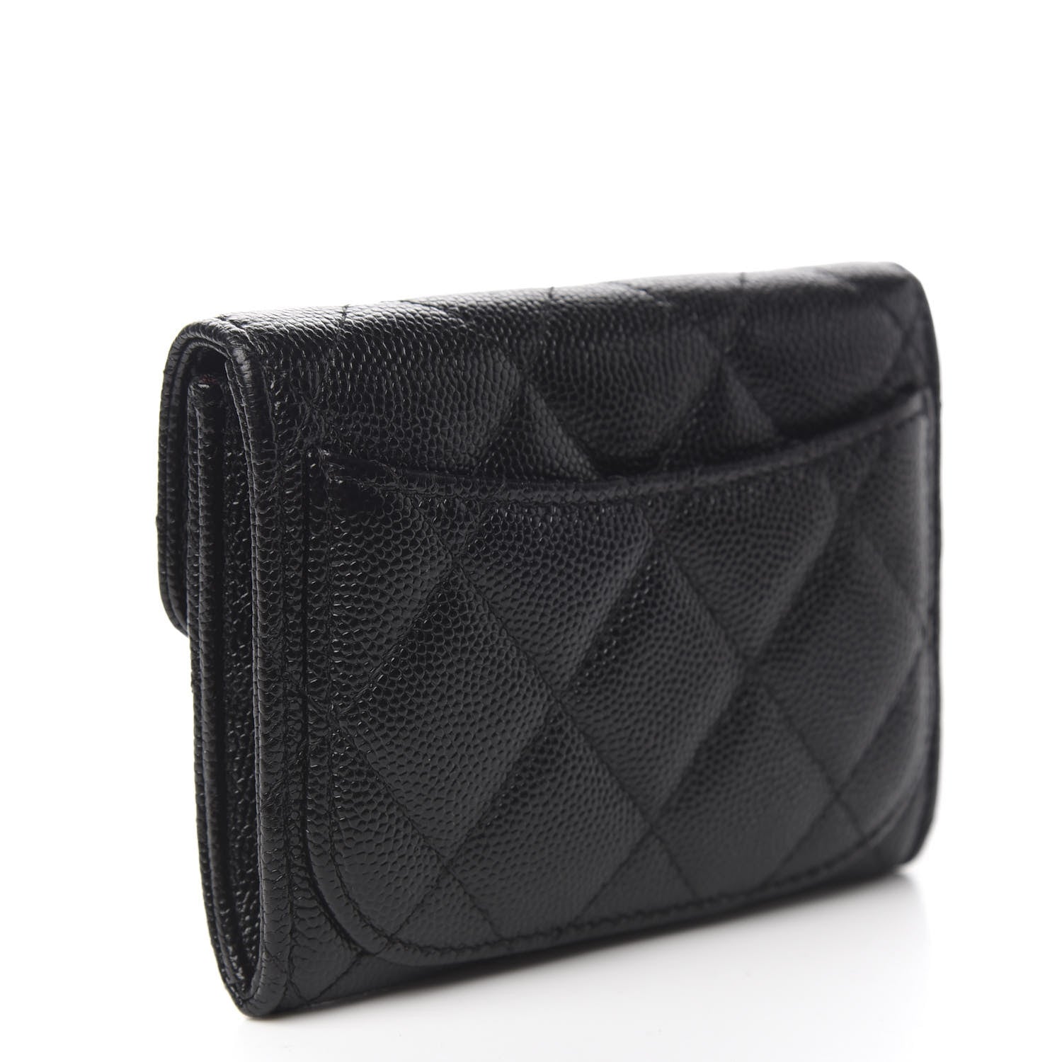 Chanel Caviar Quilted Flap Card Holder Black 2 of 7