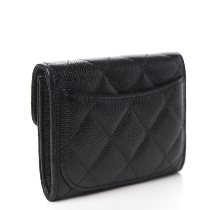 Chanel Caviar Quilted Flap Card Holder Black 2 of 7