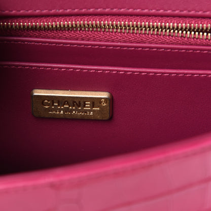 Chanel Matte Alligator Mini Flap Pink 5 of 12