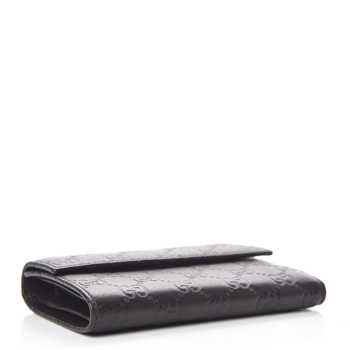 Guccissima Continental Flap Wallet Dark Brown