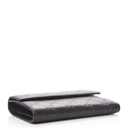 Gucci Guccissima Continental Flap Wallet Dark Brown 4 of 8