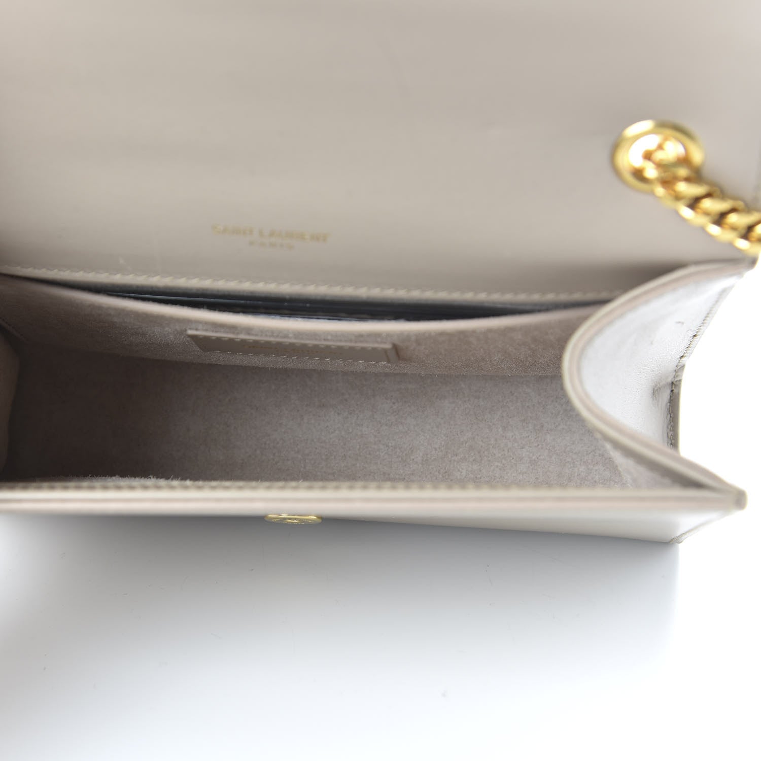 Saint Laurent Calfskin Small Classic Monogram Kate Tassel Satchel Dark Beige 5 of 11