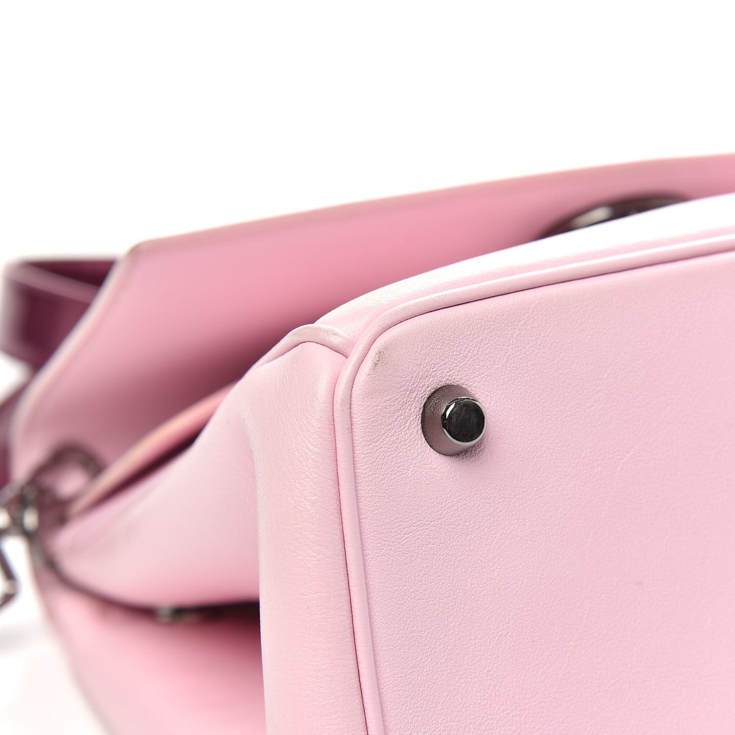 Metallic Patent Smooth Calfskin Medium Be Dior Flap Pink Fuchsia